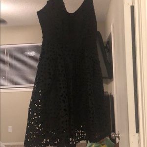 Black fit and flare dress